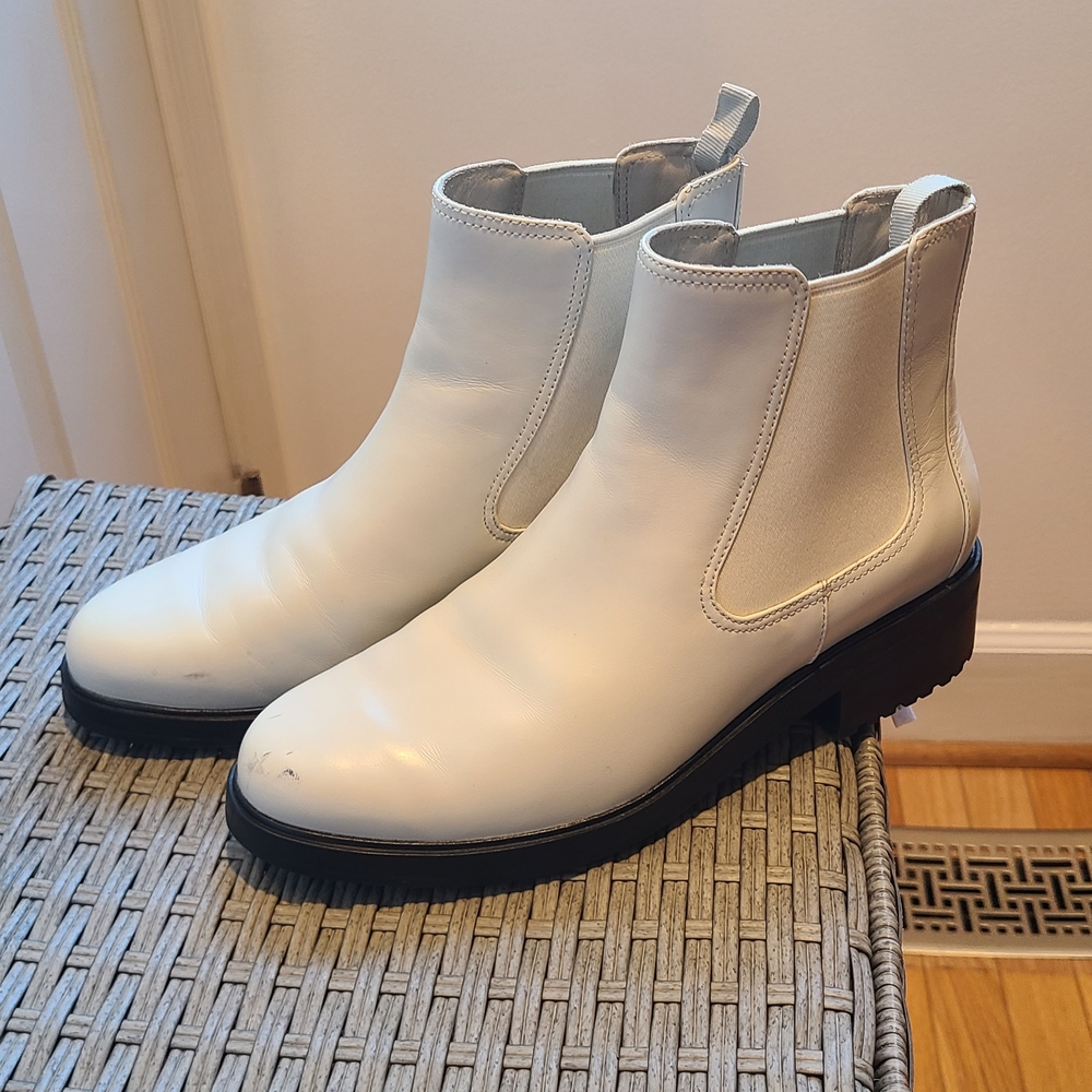Everlane White Ankle Boots